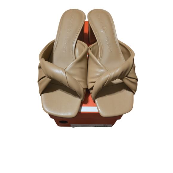 Katy Perry Collections Shoes - Katy Perry Tooliped Twisted Sandal 9.5 Nude Block Heel Square Toe NIB Minimalist